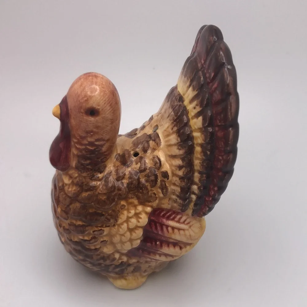 Cute Turkey on Platter Salt Shaker Crate&Barrel